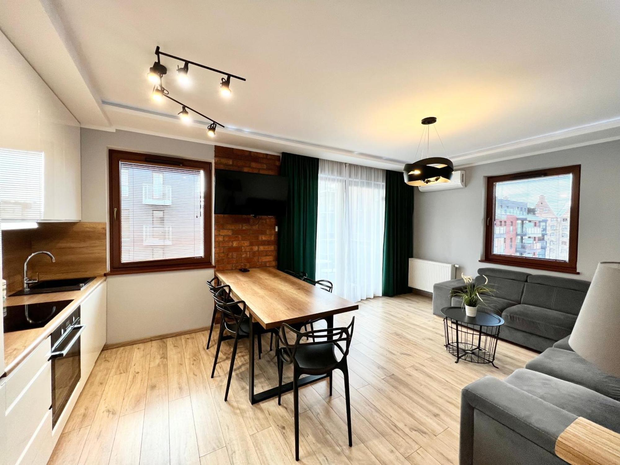 Stylish Apartment Oldtown Riverview Balcony Гданьск Экстерьер фото